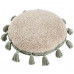 Подушка Lorena Canals бежевая с зелеными кисточками 48d