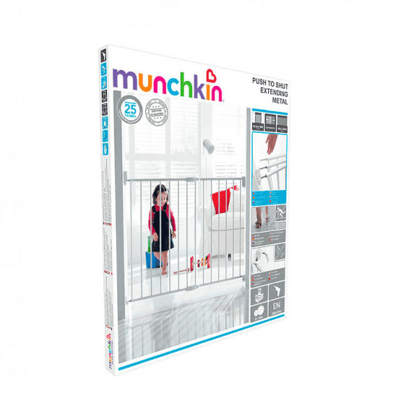 Ворота детские на 72,5-114 см Munchkin Push to Close с креплением в стену