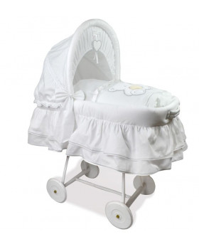 Плетеная колыбель Italbaby Peluche (белые колеса) Плетеная колыбель Italbaby Peluche (белые колеса)